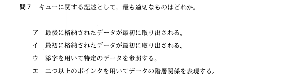 過去問（キュー）